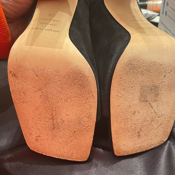 Vintage Sergio Rossi 
105mm Black Embellished Heeled
Women's Mules - Picture 7 of 8